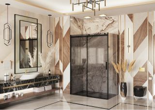 Душевой уголок Ambassador Benefit 19022204HBB-90HBB 150x90см чёрный/тонированное